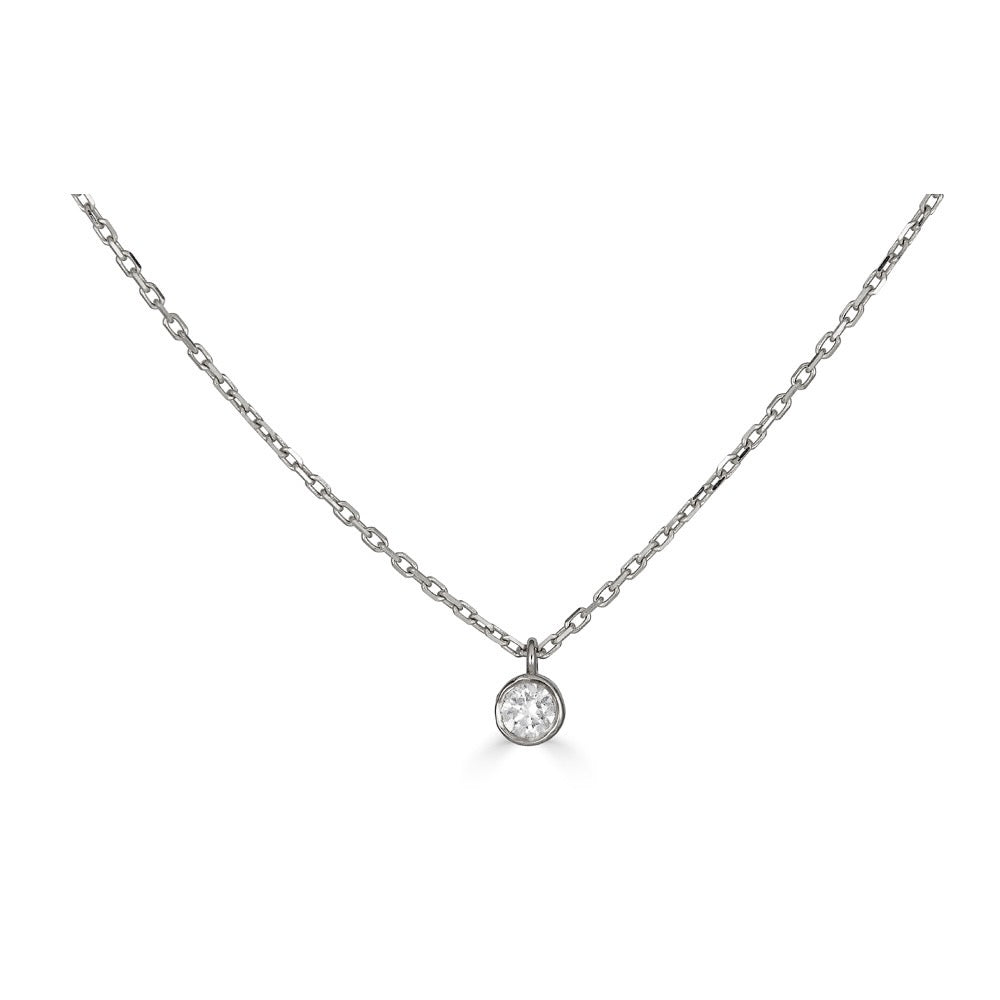 Lab diamond solitaire necklaces - VALQUÈRE